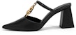 (W) CHARLES & KEITH PU Rantaian Logam Tumit Tinggi Mule 'Fashion Slide' CK1-60280407