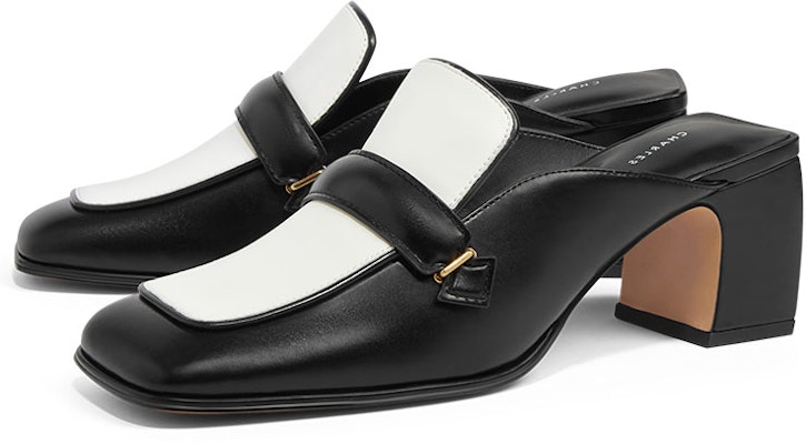 CHARLES&KEITH PU寬束帶飾方頭穆勒高跟鞋 6cm 女款 黑色 Order CHARLES&KEITH PU寬束帶飾方頭穆勒高跟鞋 6cm 女款 黑色