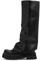 (Women) CHARLES & KEITH Charles & Keith PU Platform Zip-Up Thigh High Boots 'Black' CK1-90580184 (Women) CHARLES & KEITH Charles & Keith PU Platform Zip-Up Thigh High Boots 'Black' CK1-90580184