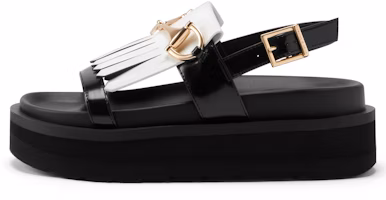 (Women) CHARLES & KEITH PU Platform Tassel Open Toe Slides 'Retro Fringe' CK1-70580208 (Women) CHARLES & KEITH PU Platform Tassel Open Toe Slides 'Retro Fringe' CK1-70580208