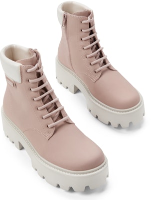 (W) CHARLES & KEITH PU Platform Lace-Up Biker Booties 'Kuning Mustard Martin' CK1-90380143 3