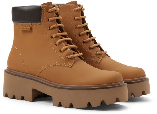 (Women) CHARLES & KEITH PU Platform Lace-Up Biker Booties 'Mustard Yellow Martin' CK1-90380143 Order (Women) CHARLES & KEITH PU Platform Lace-Up Biker Booties 'Mustard Yellow Martin' CK1-90380143