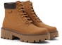 Order (W) CHARLES & KEITH PU Platform Lace-Up Biker Booties 'Kuning Mustard Martin' CK1-90380143