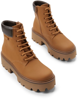 (Women) CHARLES & KEITH PU Platform Lace-Up Biker Booties 'Mustard Yellow Martin' CK1-90380143 Lookbook (Women) CHARLES & KEITH PU Platform Lace-Up Biker Booties 'Mustard Yellow Martin' CK1-90380143