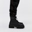 Cheap (W) CHARLES & KEITH PU Platform Lace-Up Biker Booties 'Kuning Mustard Martin' CK1-90380143