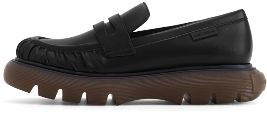CHARLES & KEITH 仿皮復古厚底樂福鞋 女款 黑色 Purchase CHARLES & KEITH 仿皮復古厚底樂福鞋 女款 黑色