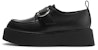 (W) CHARLES & KEITH PU Retro Platform Loafer 'Hitam' CK1-70380972