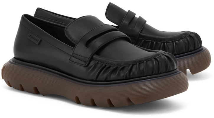 CHARLES & KEITH 仿皮復古厚底樂福鞋 女款 黑色 Details for CHARLES & KEITH 仿皮復古厚底樂福鞋 女款 黑色