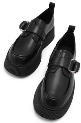 (W) CHARLES & KEITH PU Retro Platform Loafer 'Hitam' CK1-70380972 Sizing (W) CHARLES & KEITH PU Retro Platform Loafer 'Hitam' CK1-70380972