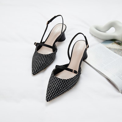 (W) CHARLES & KEITH PU Slingback Pumps 'Kombinasi Warna Beragam' CK1-60920296_MULTI Details for (W) CHARLES & KEITH PU Slingback Pumps 'Kombinasi Warna Beragam' CK1-60920296_MULTI