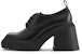 (Women) CHARLES & KEITH PU Square Toe Lace-Up 'British Chunky Heel' CK1-60580255