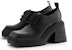 (Women) CHARLES & KEITH PU Square Toe Lace-Up 'British Chunky Heel' CK1-60580255