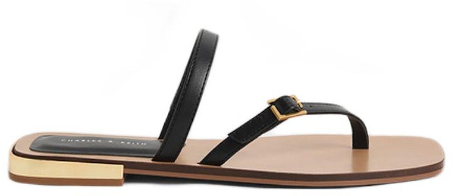(W) CHARLES & KEITH 黑色PU方头凉拖鞋 CK1-70380936_BLACK Order (W) CHARLES & KEITH 黑色PU方头凉拖鞋 CK1-70380936_BLACK