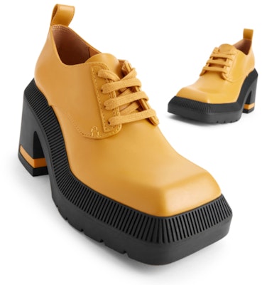 (Women) CHARLES & KEITH PU Square Toe Lace-Up 'British Chunky Heel' CK1-60580255 Sizing (Women) CHARLES & KEITH PU Square Toe Lace-Up 'British Chunky Heel' CK1-60580255