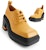 (Women) CHARLES & KEITH PU Square Toe Lace-Up 'British Chunky Heel' CK1-60580255