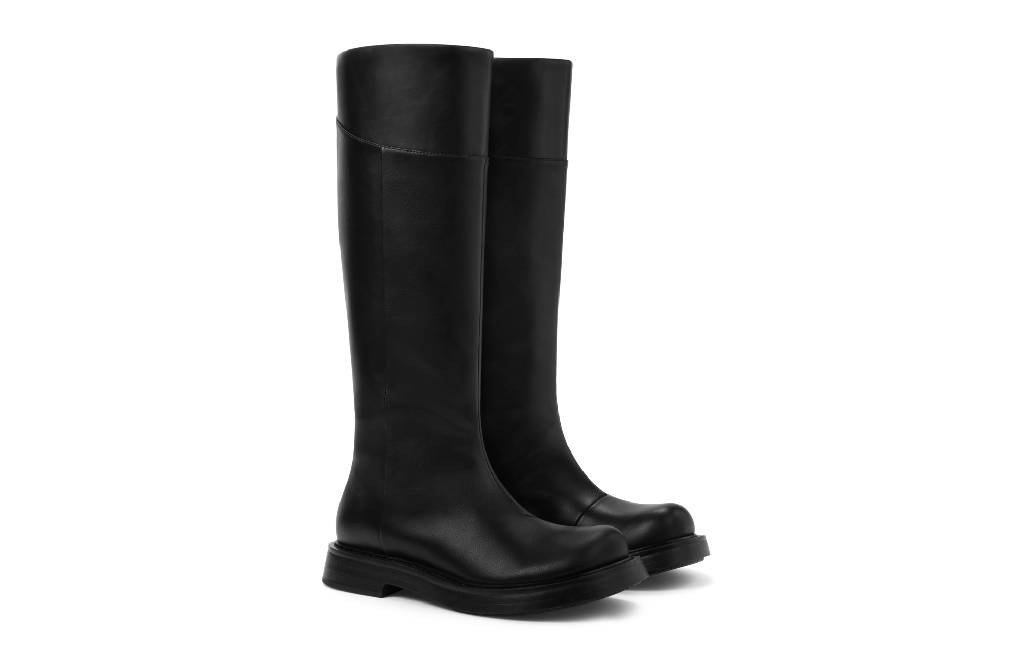 Order (W) But PU Charles & Keith 'Patchwork British Knight' Tinggi CK1-90380139