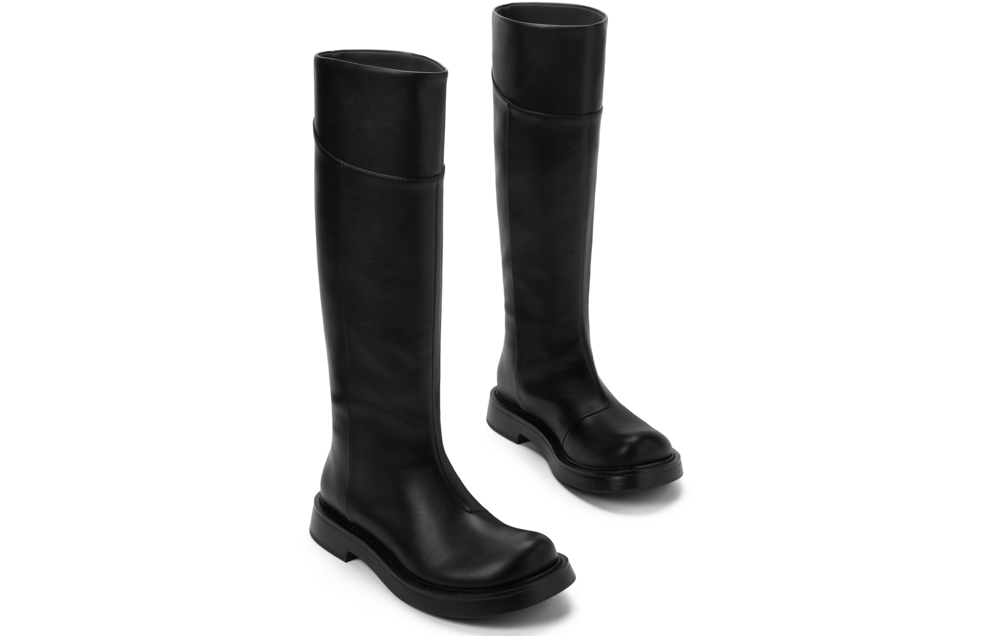 Lookbook (W) But PU Charles & Keith 'Patchwork British Knight' Tinggi CK1-90380139