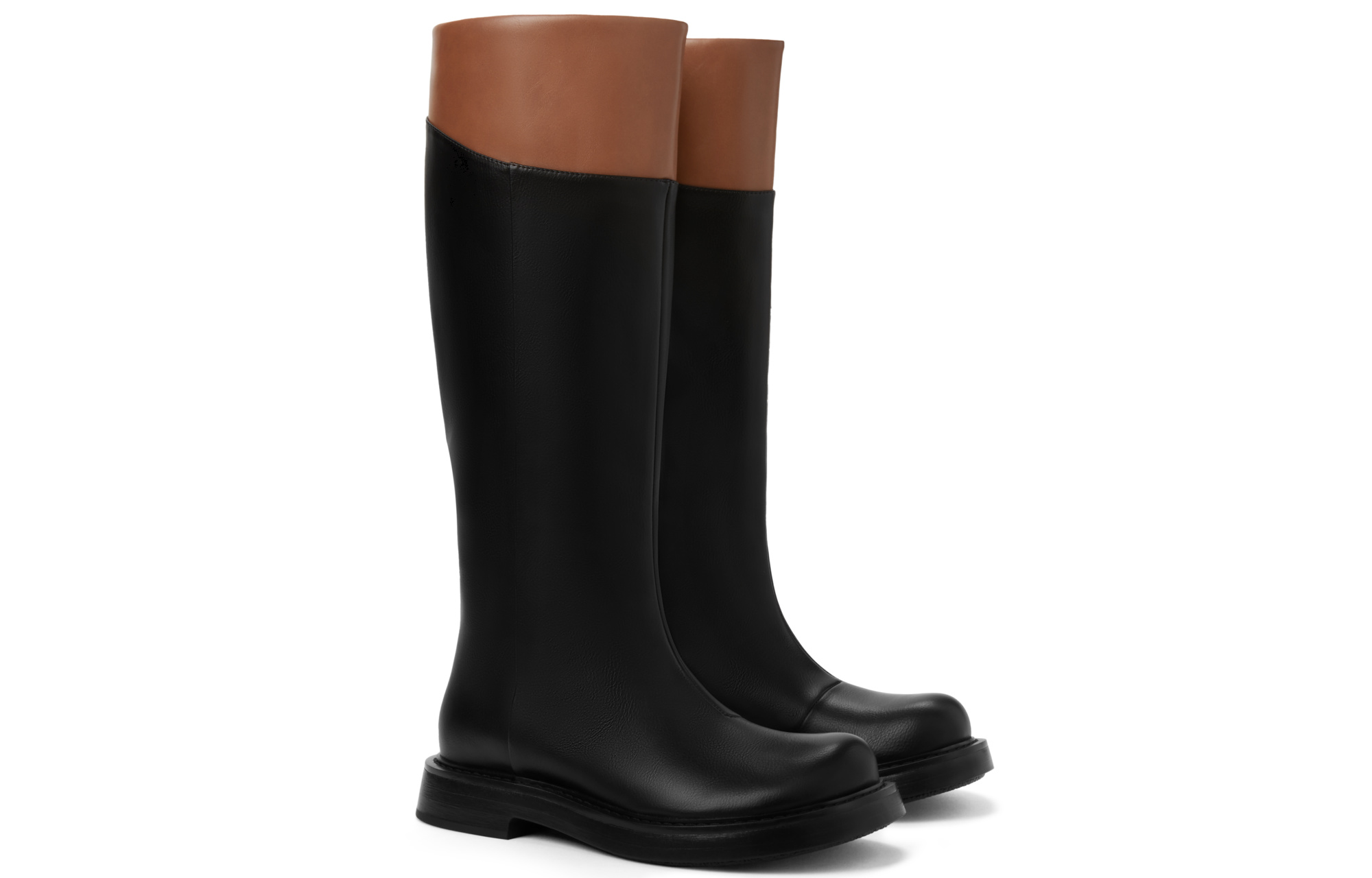 Details for (W) But PU Charles & Keith 'Patchwork British Knight' Tinggi CK1-90380139