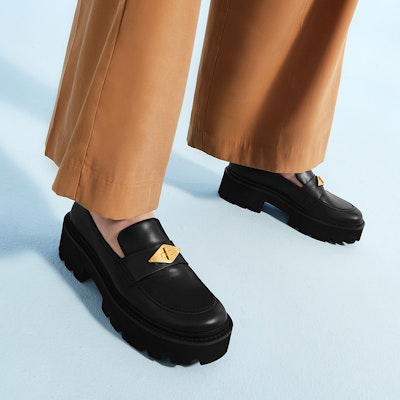 (W) CHARLES & KEITH PU Tejido Negro 'Mocasín Chunky Estilo Británico' CK1-70920109 Details for (W) CHARLES & KEITH PU Tejido Negro 'Mocasín Chunky Estilo Británico' CK1-70920109