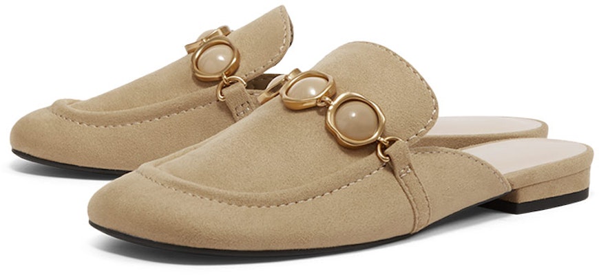 (W) (女性用) CHARLES & KEITH レトロチェーン装飾の低ヒールミュール「グレーブラウン」。 CK1-70920081_TAUPE Order (W) (女性用) CHARLES & KEITH レトロチェーン装飾の低ヒールミュール「グレーブラウン」。 CK1-70920081_TAUPE