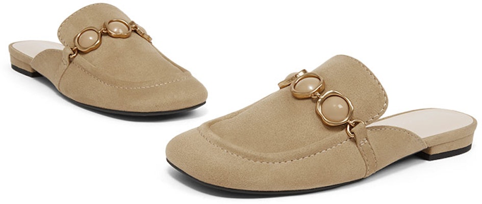 (W) (女性用) CHARLES & KEITH レトロチェーン装飾の低ヒールミュール「グレーブラウン」。 CK1-70920081_TAUPE Lookbook (W) (女性用) CHARLES & KEITH レトロチェーン装飾の低ヒールミュール「グレーブラウン」。 CK1-70920081_TAUPE