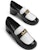 (W) CHARLES & KEITH Retro Loafer Tebal Warna Blok 'Vintage Dua Nada' CK1-60280401
