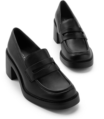 (W) CHARLES & KEITH Kasut Loafer Retro 'Tumit Tebal Sederhana' CK1-60920357 Lookbook (W) CHARLES & KEITH Kasut Loafer Retro 'Tumit Tebal Sederhana' CK1-60920357
