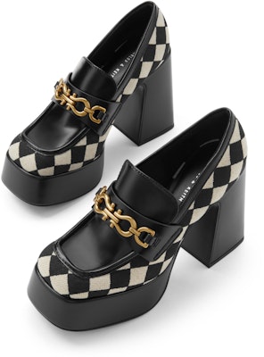 CHARLES&KEITH PU 復古英倫方頭 粗跟 高跟鞋 11.2cm 女款 Details for CHARLES&KEITH PU 復古英倫方頭 粗跟 高跟鞋 11.2cm 女款