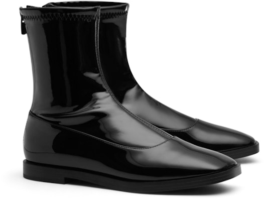 (Women) CHARLES & KEITH Retro Square-Toe Zip Boots 'Black' CK1-90380132 Details for (Women) CHARLES & KEITH Retro Square-Toe Zip Boots 'Black' CK1-90380132