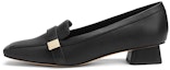 Buy (W) CHARLES & KEITH Kasut Tumit Rendah Hujung Petak 'Perincian Logam Hitam' CK1-60580198_BLACK