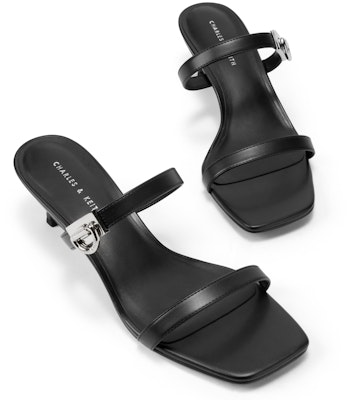 (W) CHARLES & KEITH Kasut Slingback Hujung Petak 'Fashion Slides' CK1-61720147 2