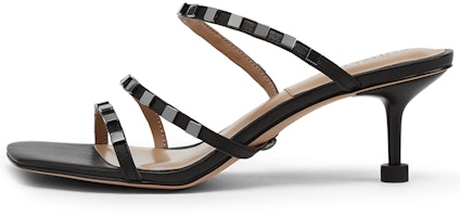 (Women) CHARLES & KEITH Studded Ankle-Strap Open-Toe Heels 'Black' SL1-60280399_BLACK (Women) CHARLES & KEITH Studded Ankle-Strap Open-Toe Heels 'Black' SL1-60280399_BLACK