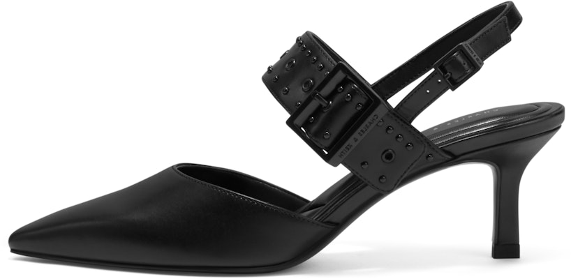 (W) CHARLES & KEITH Sepatu High Heels Runcing 'Stiletto' Bertali dan Berduri CK1-60361470 1