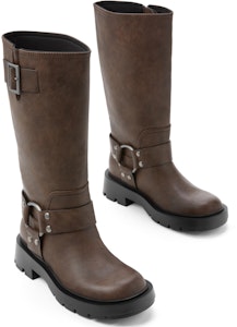 (W) CHARLES & KEITH 高筒靴 '复古带扣西部骑士' CK1-90360391 Sizing (W) CHARLES & KEITH 高筒靴 '复古带扣西部骑士' CK1-90360391