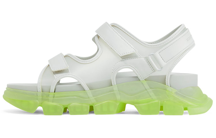 (Women) CHARLES & KEITH Transparent Velcro Sandals 'Green' CK1-70380853-1_GREEN