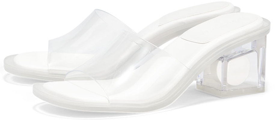 (W) Sandal Tumit Tebal Tali Jernih CHARLES & KEITH 'Putih' CK1-60920307_WHITE Order (W) Sandal Tumit Tebal Tali Jernih CHARLES & KEITH 'Putih' CK1-60920307_WHITE