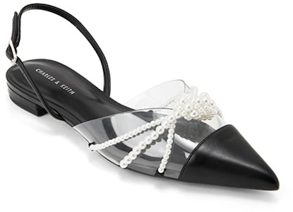 (W) Sandal Tumit Rendah CH&KEITH Hitam Mutiara Dengan Reka Bentuk Berpintal CK1-70900380_BLACK Order (W) Sandal Tumit Rendah CH&KEITH Hitam Mutiara Dengan Reka Bentuk Berpintal CK1-70900380_BLACK