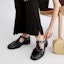 Shop (Women) CHARLES & KEITH Vintage Pleated Low Heel 'PU Fabric' CK1-70380950