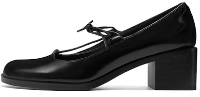 (Women) CHARLES & KEITH Vintage Round-Toe Lace-up Chunky Heels 'Classic Black' CK1-60920316 (Women) CHARLES & KEITH Vintage Round-Toe Lace-up Chunky Heels 'Classic Black' CK1-60920316