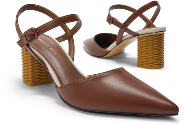 CHARLES&KEITH 編織粗高跟尖頭高筒鞋 女款 Purchase CHARLES&KEITH 編織粗高跟尖頭高筒鞋 女款