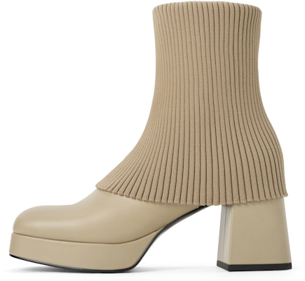 (W) CHARLES & KEITH Botines Calcetín Desmontables Tejidos Tacón Grueso 'Tan' CK1-90580181 Shop (W) CHARLES & KEITH Botines Calcetín Desmontables Tejidos Tacón Grueso 'Tan' CK1-90580181