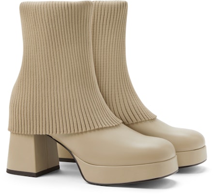 (W) CHARLES & KEITH Botines Calcetín Desmontables Tejidos Tacón Grueso 'Tan' CK1-90580181 Purchase (W) CHARLES & KEITH Botines Calcetín Desmontables Tejidos Tacón Grueso 'Tan' CK1-90580181