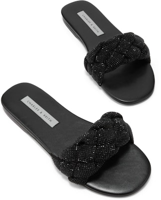 (Women) CHARLES & KEITH Woven Flat Slide 'Versatile' CK1-70360146 Sizing (Women) CHARLES & KEITH Woven Flat Slide 'Versatile' CK1-70360146
