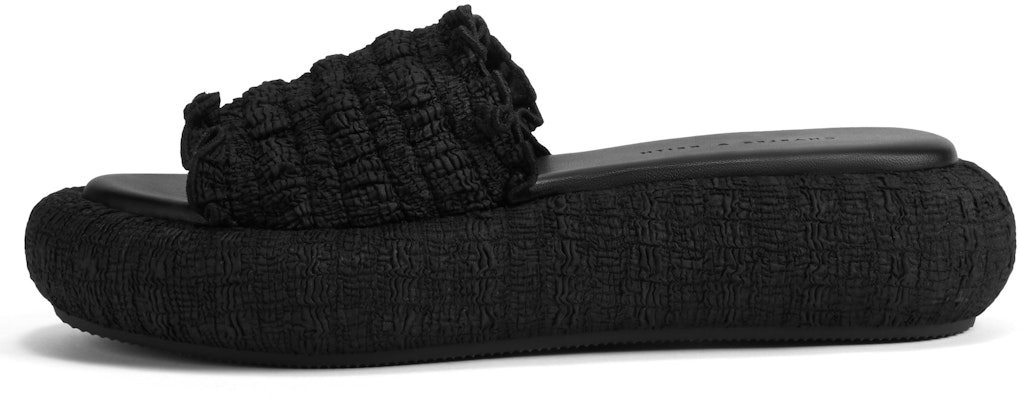 (Women) CHARLES & KEITH Woven Flatform Lace-Up Slides 'Fashion Sandal' CK1-80920023 Sizing (Women) CHARLES & KEITH Woven Flatform Lace-Up Slides 'Fashion Sandal' CK1-80920023