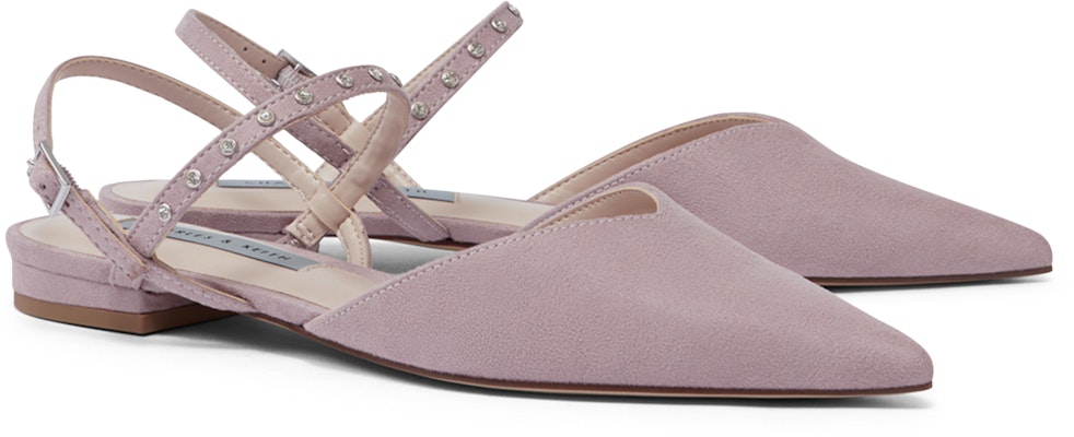 CHARLES&KEITH 織物半寶石腕帶飾尖頭涼鞋 女款 淺紫色 Order CHARLES&KEITH 織物半寶石腕帶飾尖頭涼鞋 女款 淺紫色