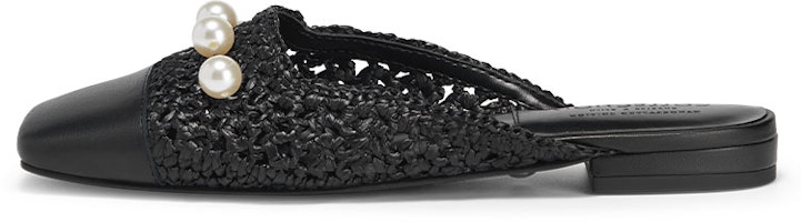 (Women) CHARLES & KEITH Woven Square Toe Slide 'Pearl Black' SL1-70900032-A_BLACK (Women) CHARLES & KEITH Woven Square Toe Slide 'Pearl Black' SL1-70900032-A_BLACK
