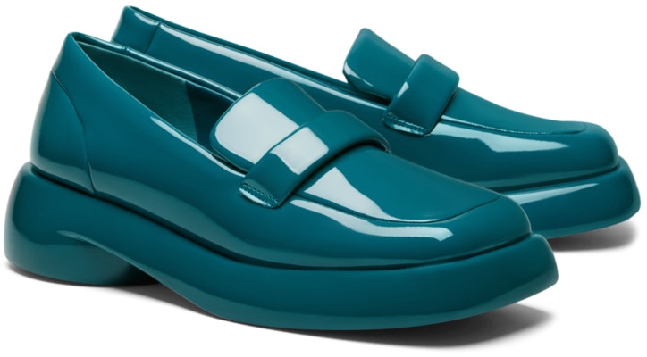 (W) CHARLES & KEITH Loafer Platform 'Hitam Berkilat' CK1-70360142 2