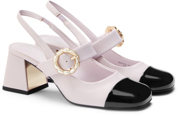 (W) CHARLES & KEITH Mary Jane Pumps 'Tumit Tebal Hitam' CK1-60361474 2
