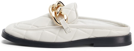 (Women) CHARLES & KEITH Muller 'Powder White Chain Quilted Low Heel' CK1-70380952_CHALK (Women) CHARLES & KEITH Muller 'Powder White Chain Quilted Low Heel' CK1-70380952_CHALK