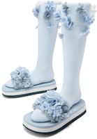 CHARLES&KEITH 情人節系列 織物花朵厚底時尚拖鞋 女款 2